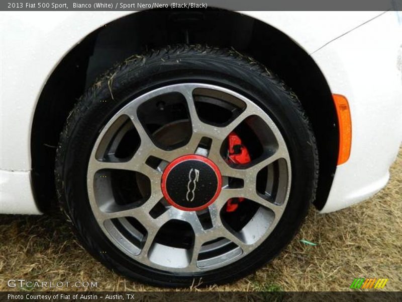Bianco (White) / Sport Nero/Nero (Black/Black) 2013 Fiat 500 Sport