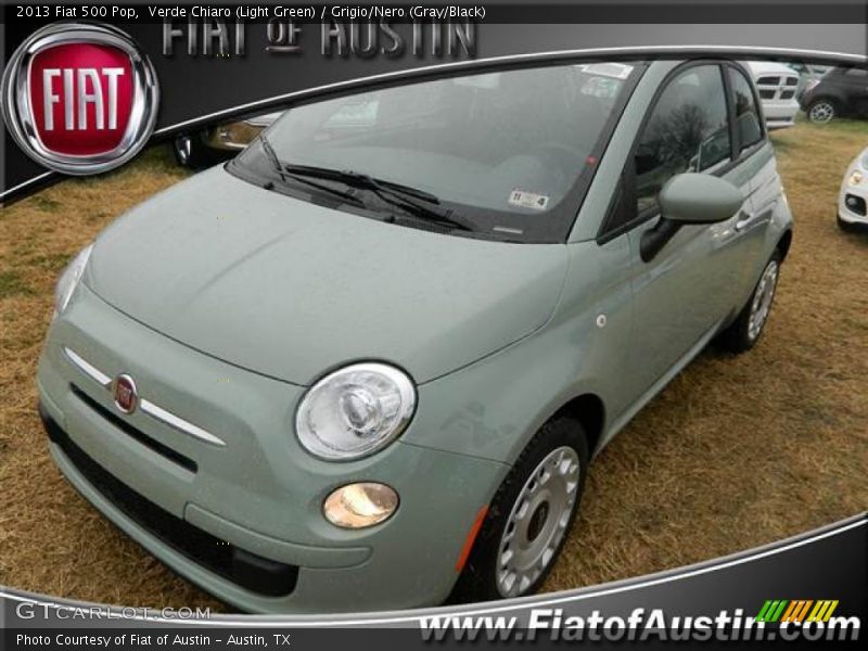 Verde Chiaro (Light Green) / Grigio/Nero (Gray/Black) 2013 Fiat 500 Pop