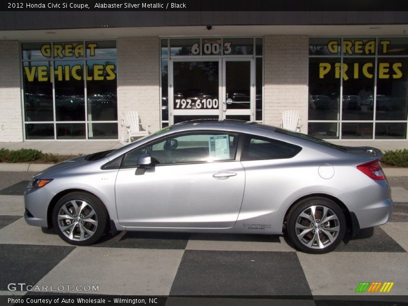 Alabaster Silver Metallic / Black 2012 Honda Civic Si Coupe