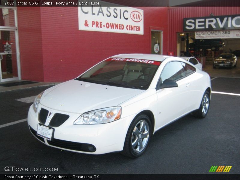 Ivory White / Light Taupe 2007 Pontiac G6 GT Coupe