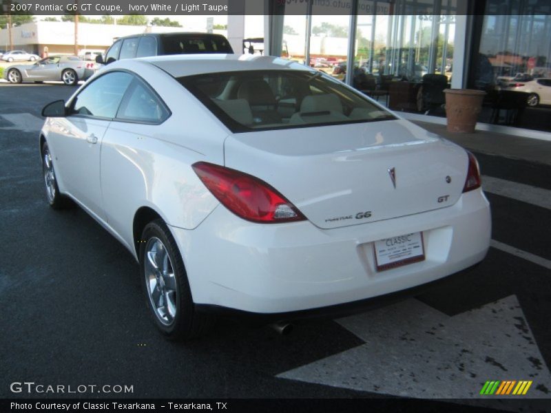 Ivory White / Light Taupe 2007 Pontiac G6 GT Coupe