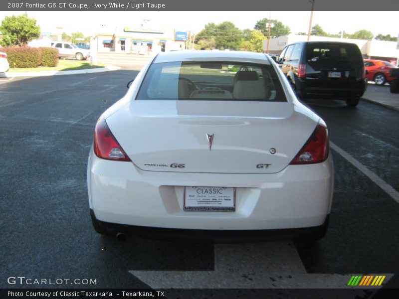 Ivory White / Light Taupe 2007 Pontiac G6 GT Coupe