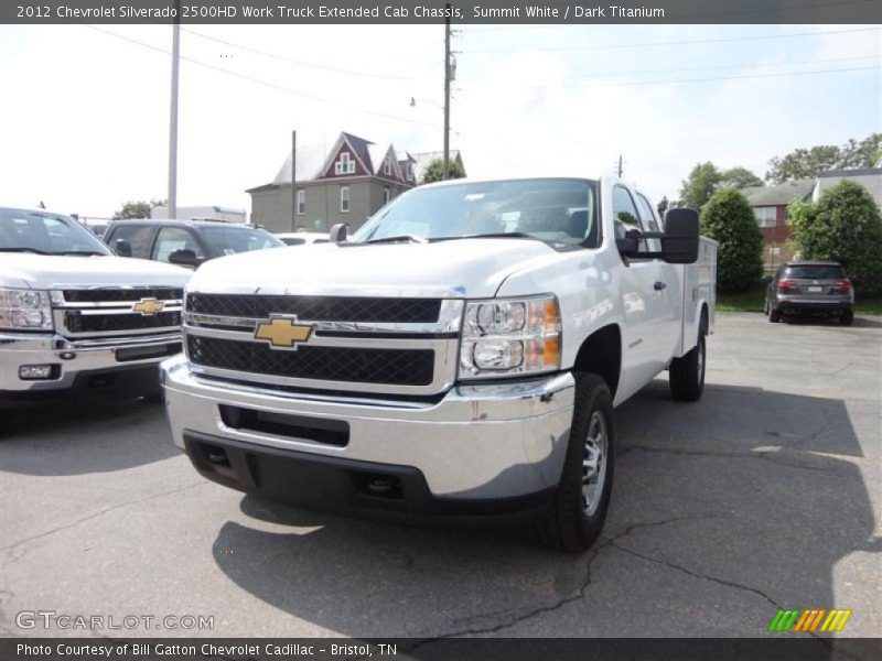 Summit White / Dark Titanium 2012 Chevrolet Silverado 2500HD Work Truck Extended Cab Chassis