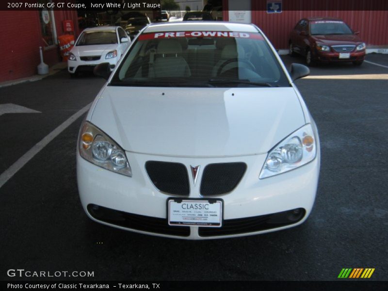 Ivory White / Light Taupe 2007 Pontiac G6 GT Coupe
