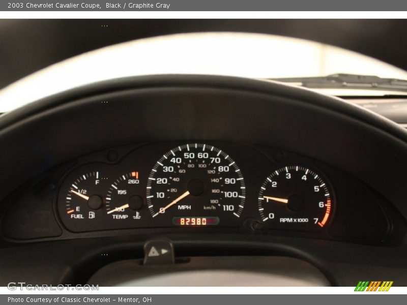 Black / Graphite Gray 2003 Chevrolet Cavalier Coupe