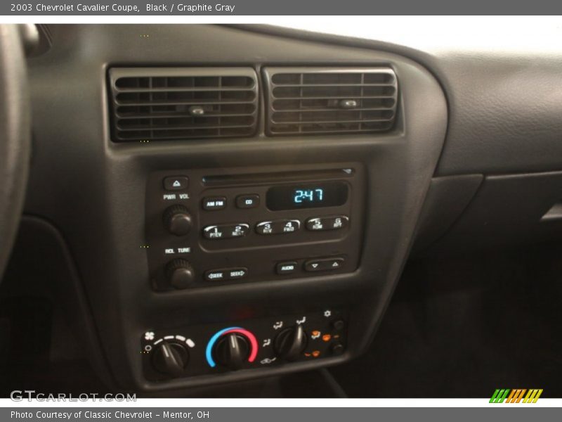 Black / Graphite Gray 2003 Chevrolet Cavalier Coupe