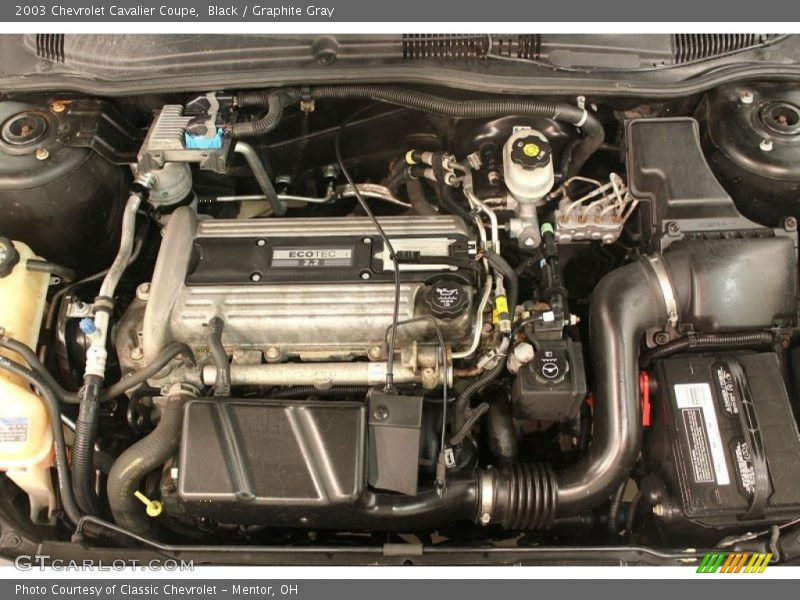 Black / Graphite Gray 2003 Chevrolet Cavalier Coupe