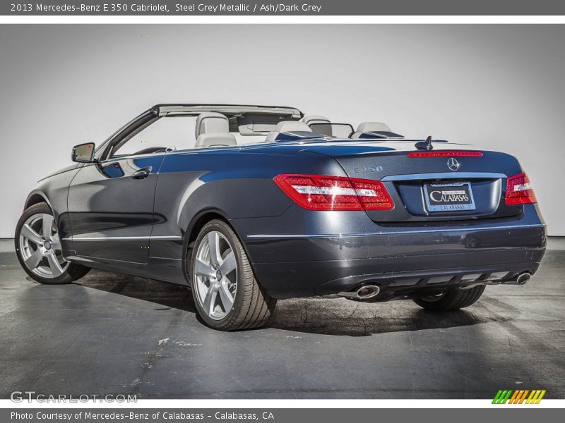 Steel Grey Metallic / Ash/Dark Grey 2013 Mercedes-Benz E 350 Cabriolet