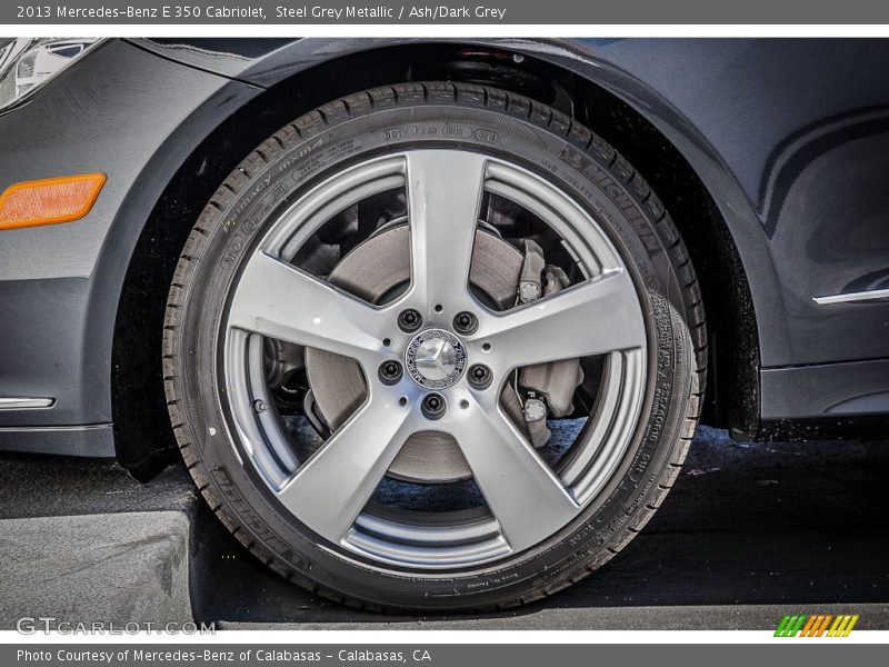 Steel Grey Metallic / Ash/Dark Grey 2013 Mercedes-Benz E 350 Cabriolet