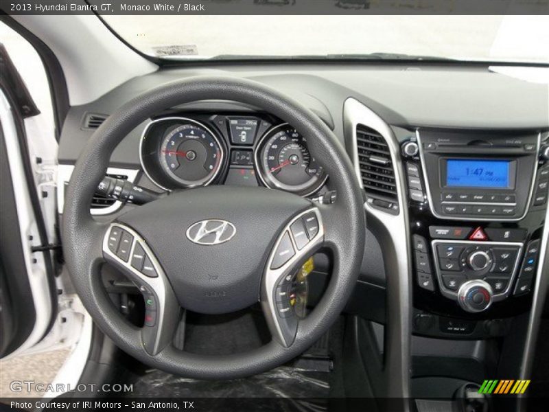 Monaco White / Black 2013 Hyundai Elantra GT