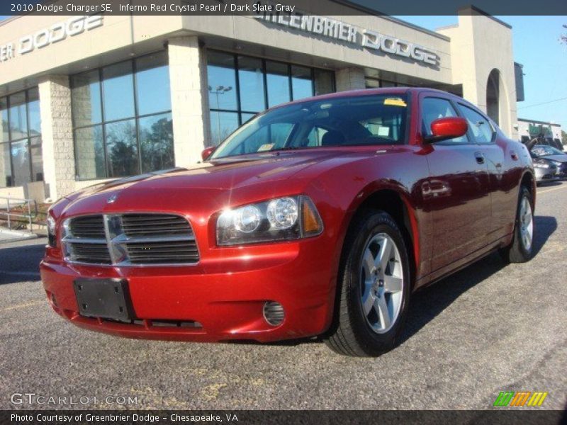 Inferno Red Crystal Pearl / Dark Slate Gray 2010 Dodge Charger SE