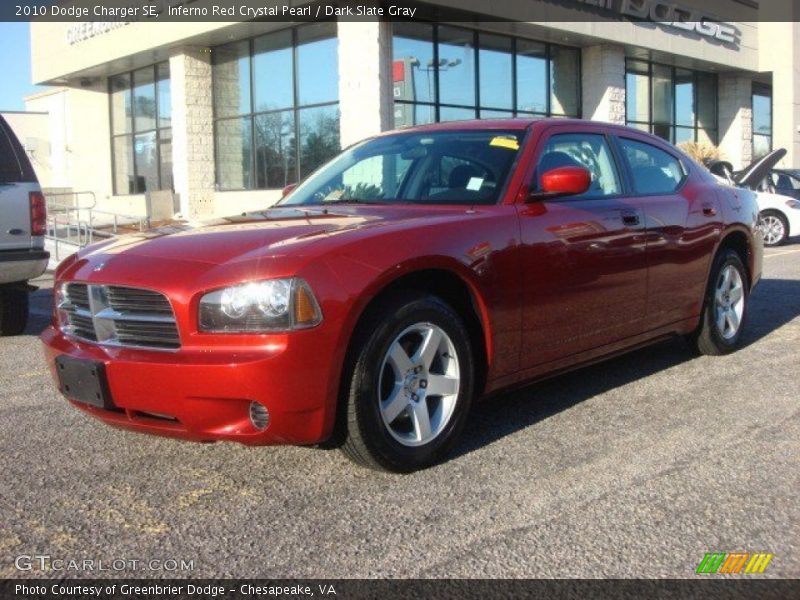 Inferno Red Crystal Pearl / Dark Slate Gray 2010 Dodge Charger SE