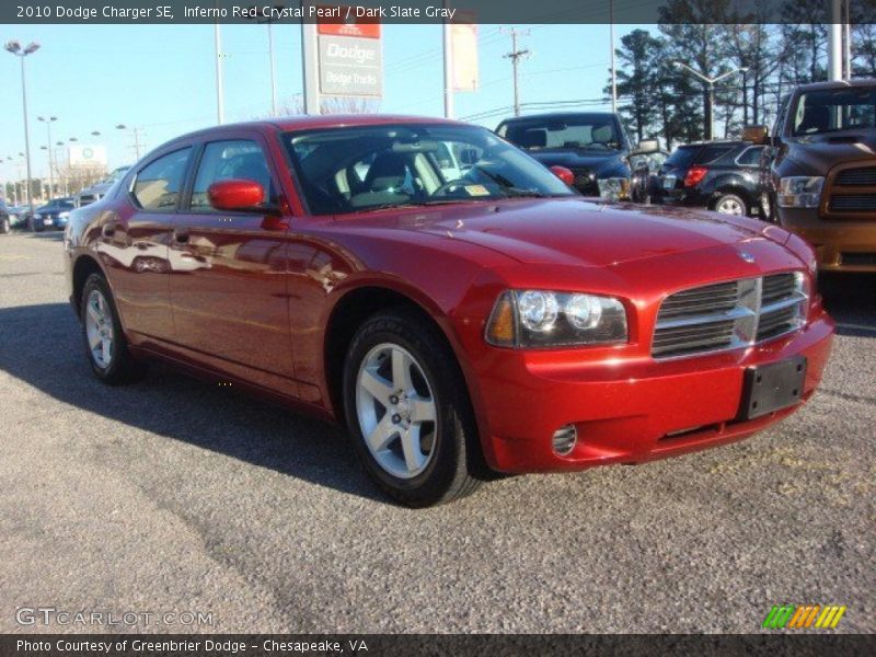 Inferno Red Crystal Pearl / Dark Slate Gray 2010 Dodge Charger SE