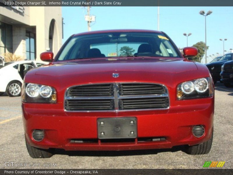Inferno Red Crystal Pearl / Dark Slate Gray 2010 Dodge Charger SE
