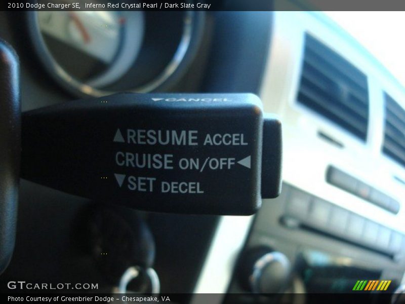 Inferno Red Crystal Pearl / Dark Slate Gray 2010 Dodge Charger SE