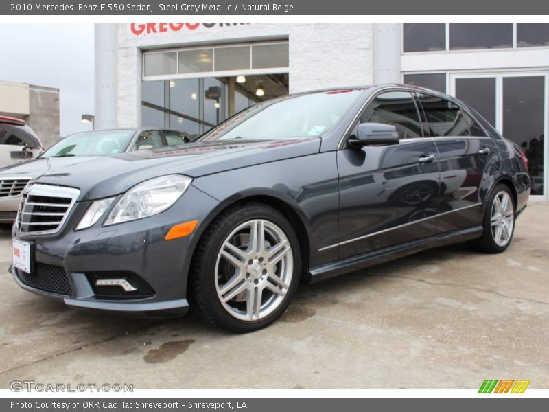 Steel Grey Metallic / Natural Beige 2010 Mercedes-Benz E 550 Sedan