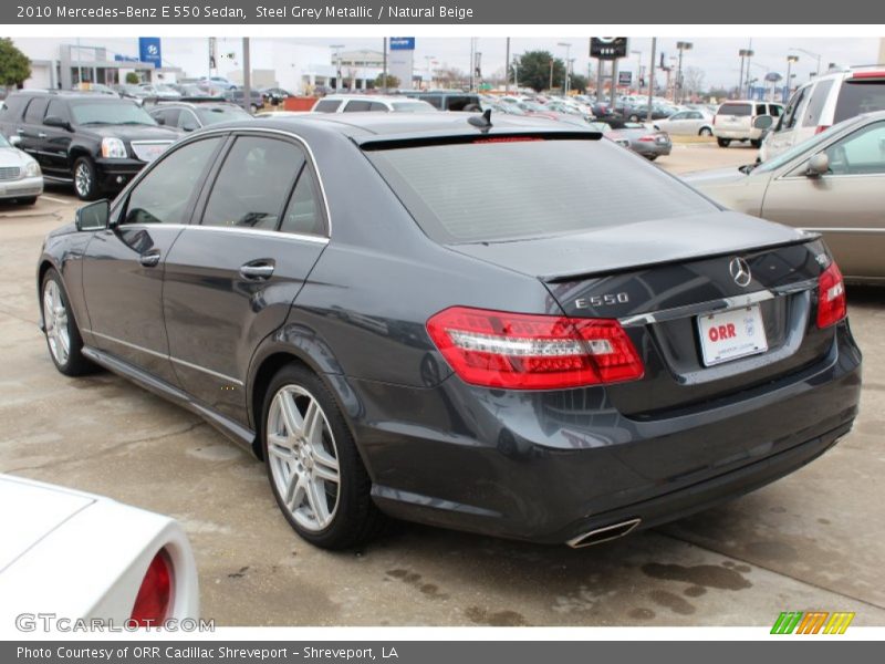 Steel Grey Metallic / Natural Beige 2010 Mercedes-Benz E 550 Sedan