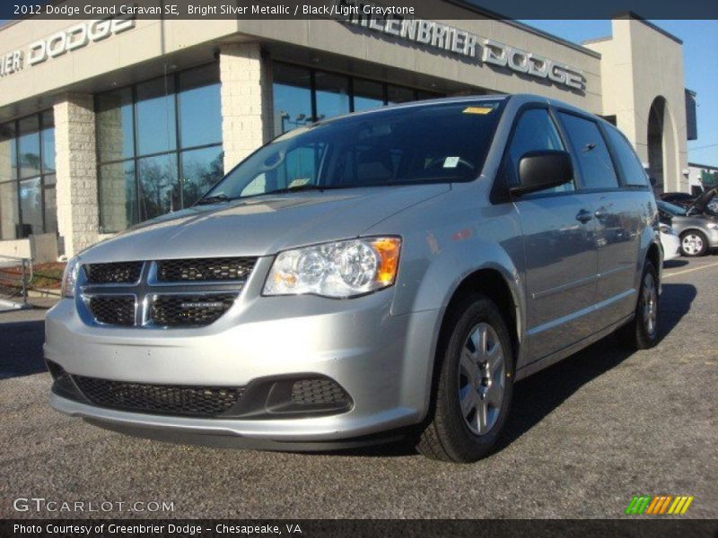 Bright Silver Metallic / Black/Light Graystone 2012 Dodge Grand Caravan SE