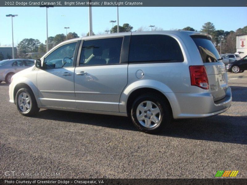 Bright Silver Metallic / Black/Light Graystone 2012 Dodge Grand Caravan SE