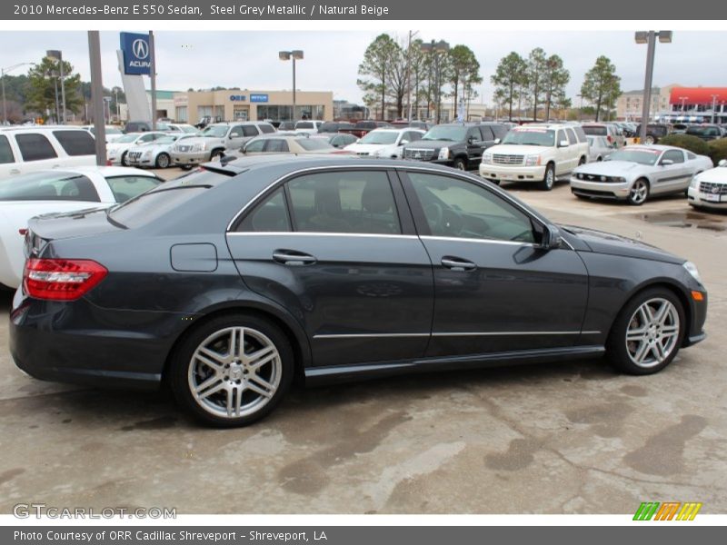 Steel Grey Metallic / Natural Beige 2010 Mercedes-Benz E 550 Sedan