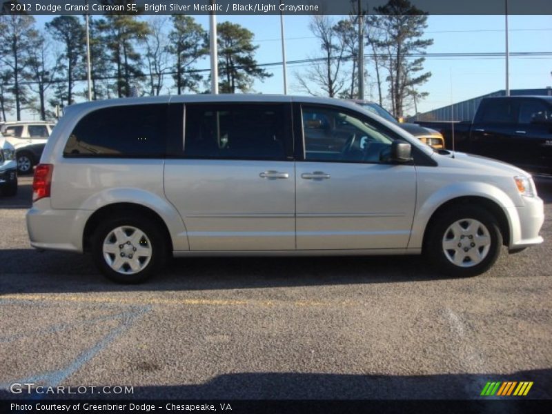 Bright Silver Metallic / Black/Light Graystone 2012 Dodge Grand Caravan SE