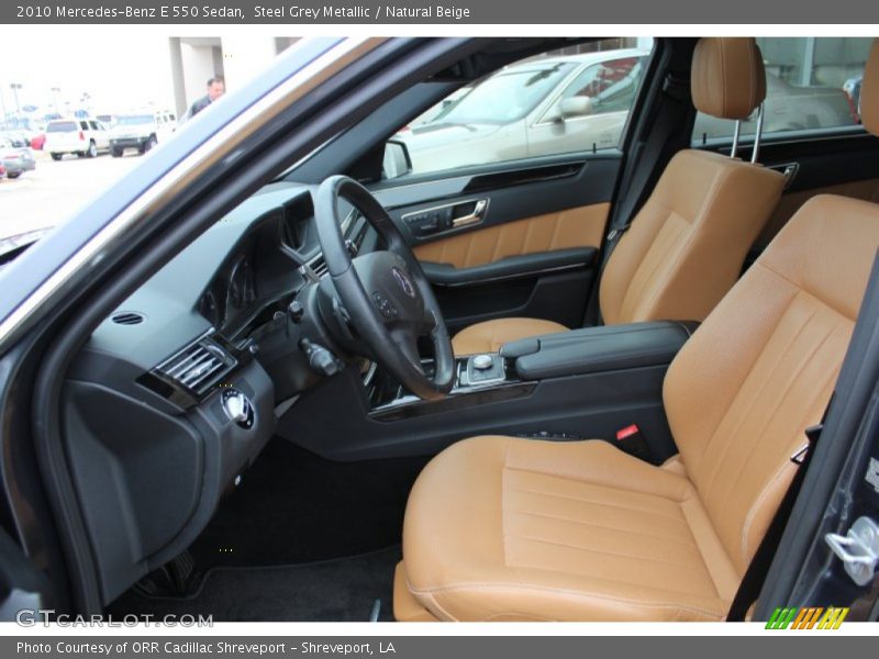 Steel Grey Metallic / Natural Beige 2010 Mercedes-Benz E 550 Sedan