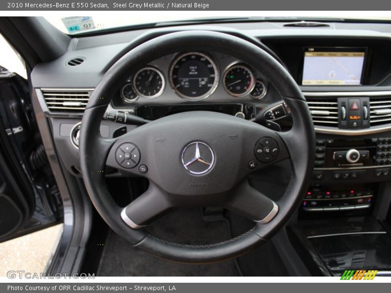 Steel Grey Metallic / Natural Beige 2010 Mercedes-Benz E 550 Sedan