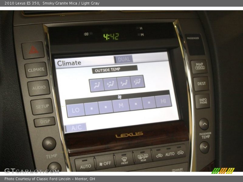 Smoky Granite Mica / Light Gray 2010 Lexus ES 350