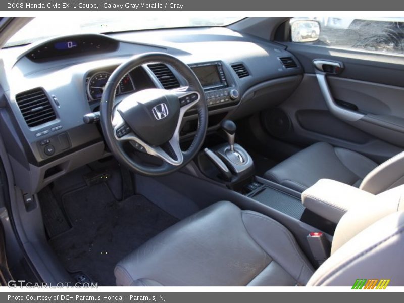 Galaxy Gray Metallic / Gray 2008 Honda Civic EX-L Coupe