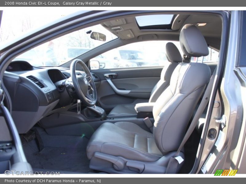 Galaxy Gray Metallic / Gray 2008 Honda Civic EX-L Coupe