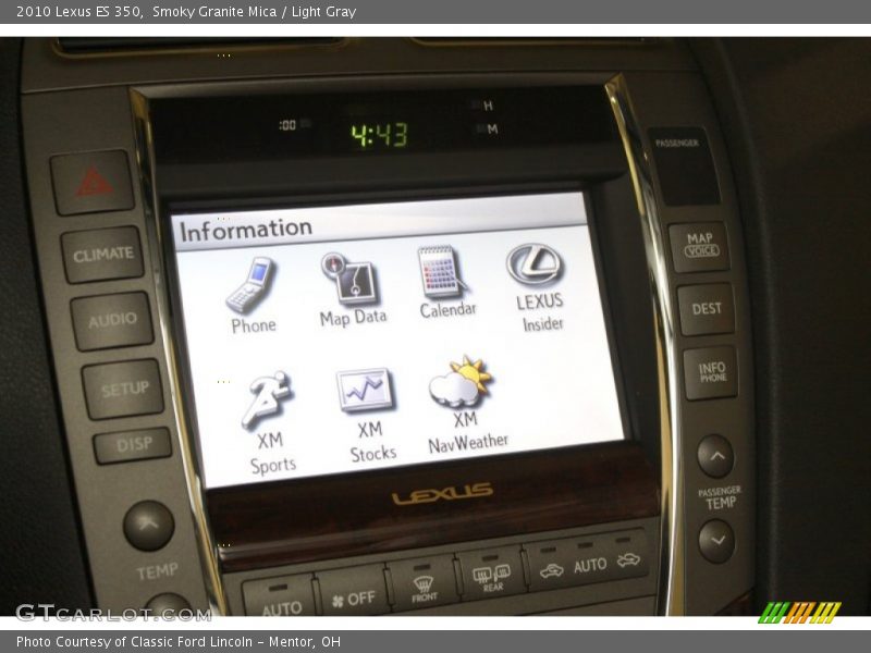Smoky Granite Mica / Light Gray 2010 Lexus ES 350
