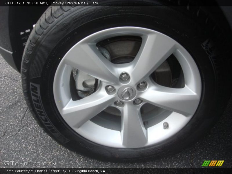 Smokey Granite Mica / Black 2011 Lexus RX 350 AWD