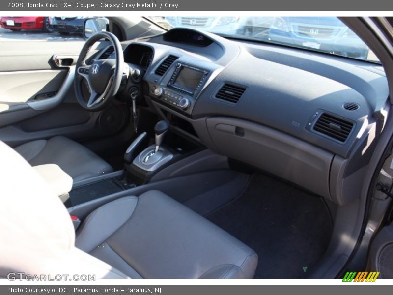 Galaxy Gray Metallic / Gray 2008 Honda Civic EX-L Coupe