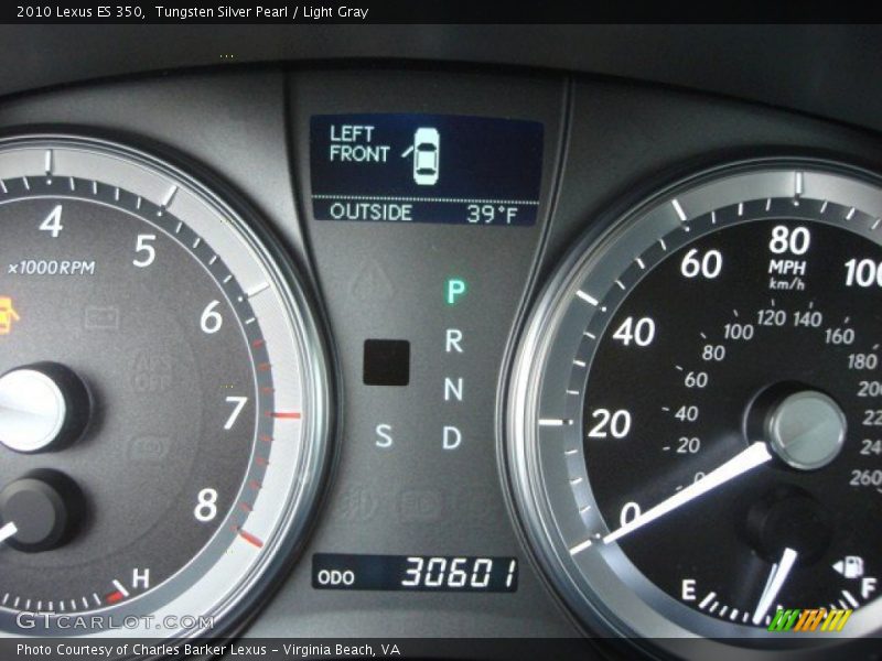 Tungsten Silver Pearl / Light Gray 2010 Lexus ES 350