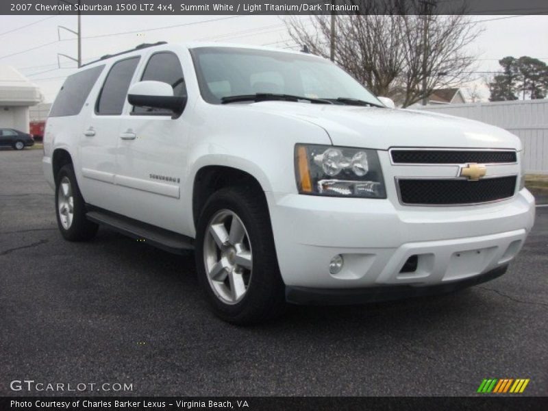 Summit White / Light Titanium/Dark Titanium 2007 Chevrolet Suburban 1500 LTZ 4x4