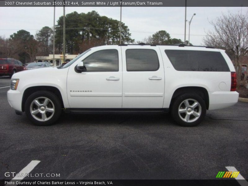 Summit White / Light Titanium/Dark Titanium 2007 Chevrolet Suburban 1500 LTZ 4x4
