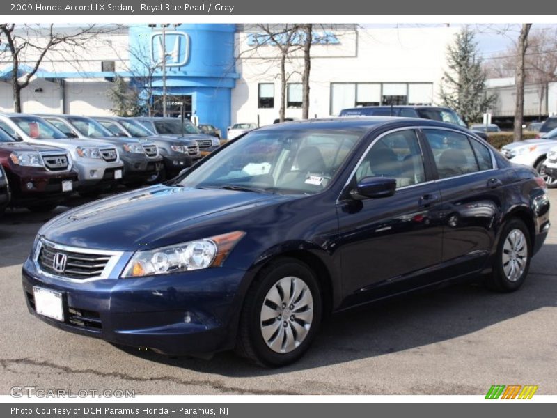 Royal Blue Pearl / Gray 2009 Honda Accord LX Sedan