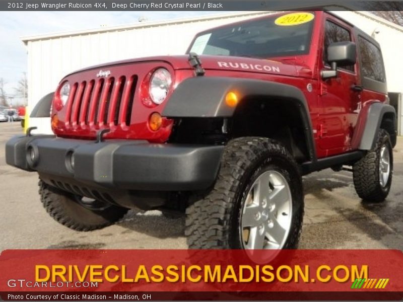 Deep Cherry Red Crystal Pearl / Black 2012 Jeep Wrangler Rubicon 4X4