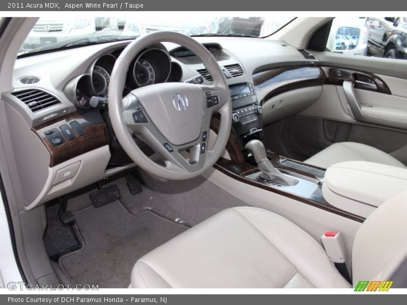 Aspen White Pearl / Taupe 2011 Acura MDX