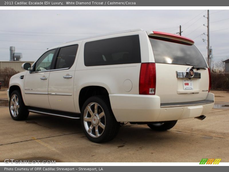 White Diamond Tricoat / Cashmere/Cocoa 2013 Cadillac Escalade ESV Luxury