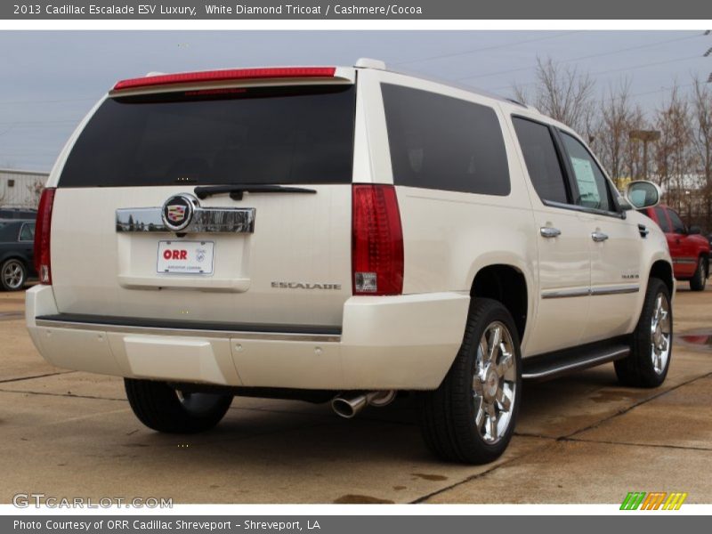 White Diamond Tricoat / Cashmere/Cocoa 2013 Cadillac Escalade ESV Luxury