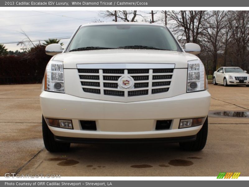 White Diamond Tricoat / Cashmere/Cocoa 2013 Cadillac Escalade ESV Luxury