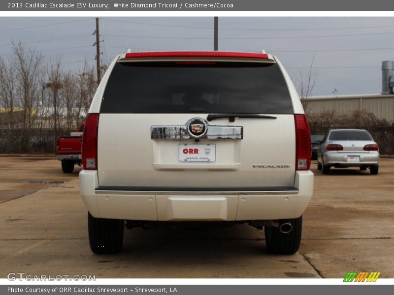 White Diamond Tricoat / Cashmere/Cocoa 2013 Cadillac Escalade ESV Luxury