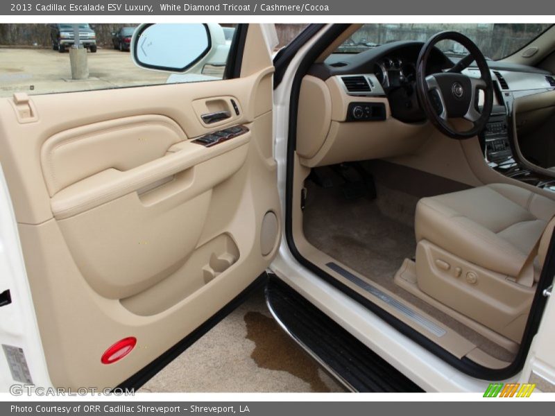 White Diamond Tricoat / Cashmere/Cocoa 2013 Cadillac Escalade ESV Luxury
