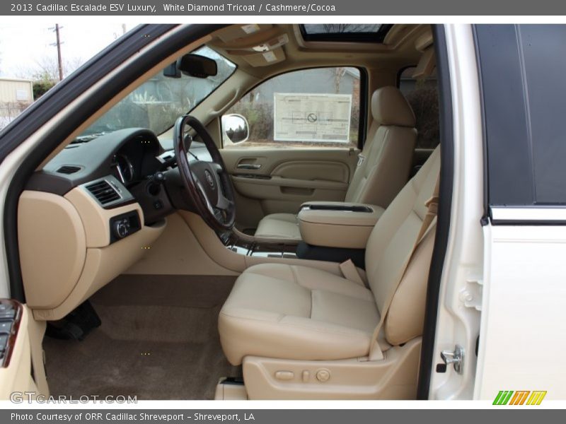 White Diamond Tricoat / Cashmere/Cocoa 2013 Cadillac Escalade ESV Luxury