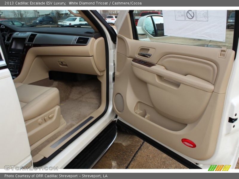 White Diamond Tricoat / Cashmere/Cocoa 2013 Cadillac Escalade ESV Luxury