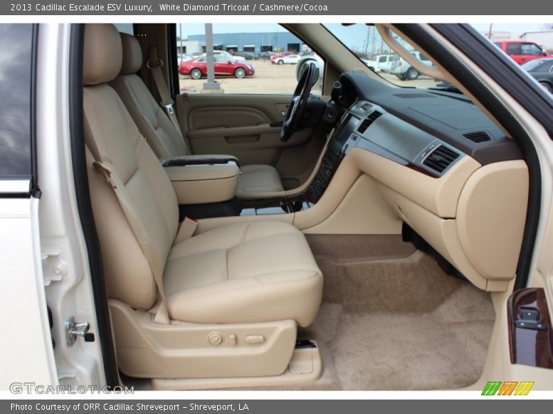 White Diamond Tricoat / Cashmere/Cocoa 2013 Cadillac Escalade ESV Luxury