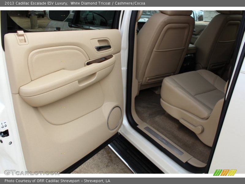 White Diamond Tricoat / Cashmere/Cocoa 2013 Cadillac Escalade ESV Luxury