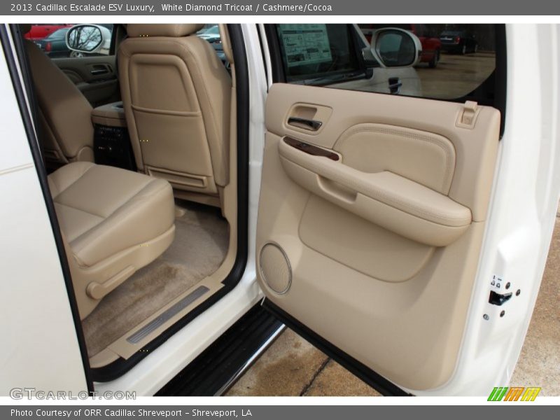 White Diamond Tricoat / Cashmere/Cocoa 2013 Cadillac Escalade ESV Luxury