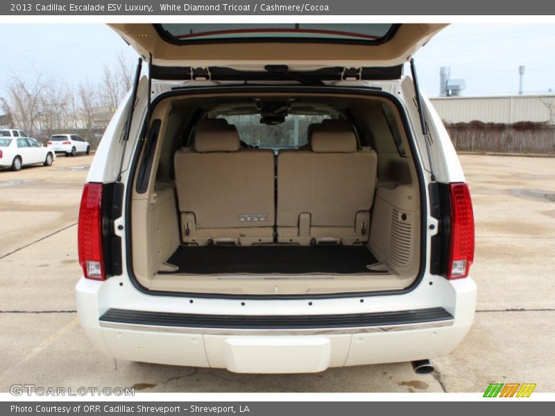 White Diamond Tricoat / Cashmere/Cocoa 2013 Cadillac Escalade ESV Luxury